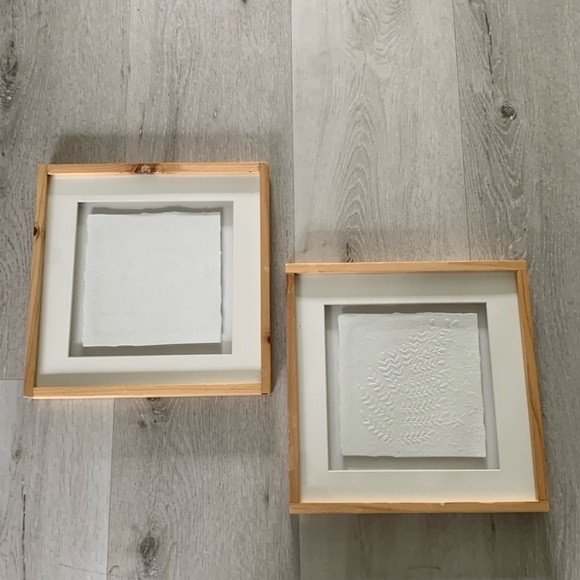 Threshold Pressed Paper Botanical Wall Art and bee set of‎ two wooden - Picture 2 of 15